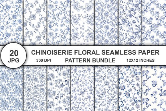 Download Chinoiserie Floral Pattern Bundle - Premium Resources