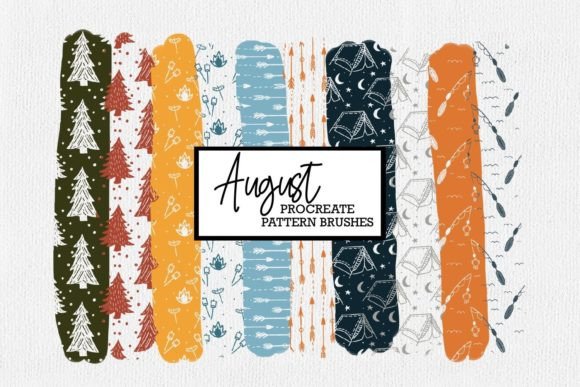 Download Camping Procreate Pattern Brushes | Augu - Procreate pattern brushes Collection