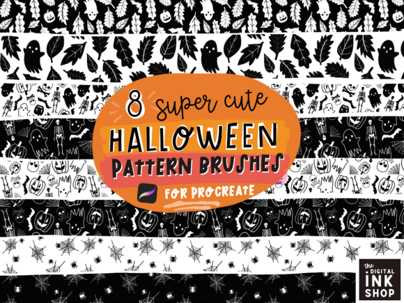 Download &nbsp;Halloween Procreate Pattern Brushes - Procreate pattern brushes Collection