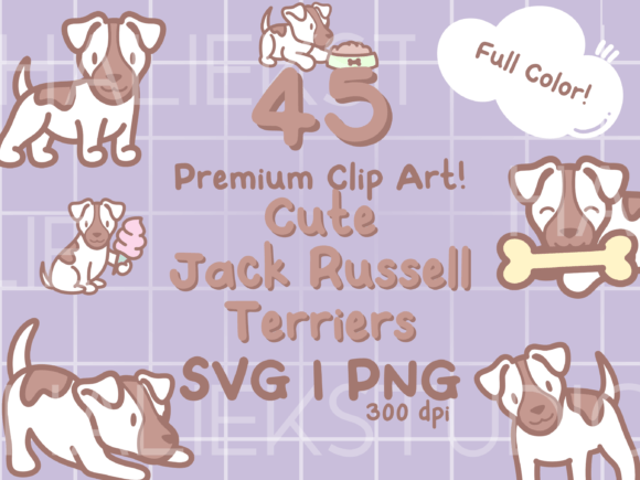 Download Jack Russell Terriers Color Clip Art Set - Jack russell Collection