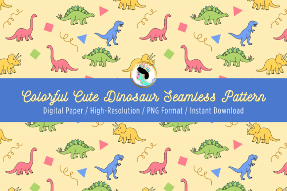 Download Cute Dinosaur Nursery Seamless Pattern - Premium Resources