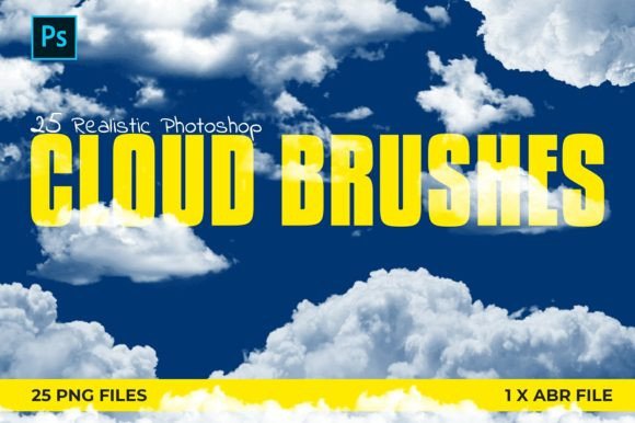 Download 25 Photoshop Cloud Brushes - Cloud brushes Collection
