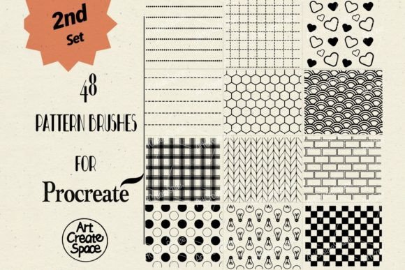 Download Procreate Pattern Brushes II Set - Procreate pattern brushes Collection